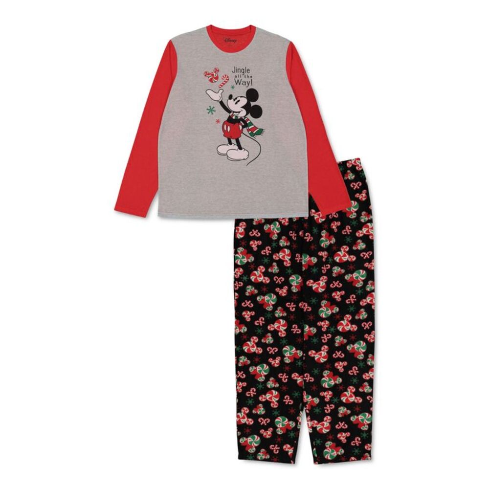 NWT HYBRID APPAREL Womens Black Printed Top Long Sleeve Pajamas L